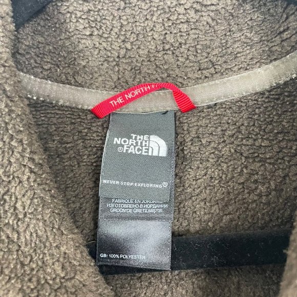 The North Face Woman's Sz S Brown‎ Pullover Fleece Sweatshirt Toggle Closure - Picture 3 of 9